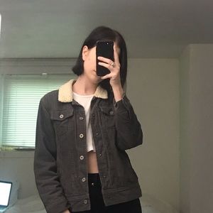 Corduroy Faux Sherpa Jacket